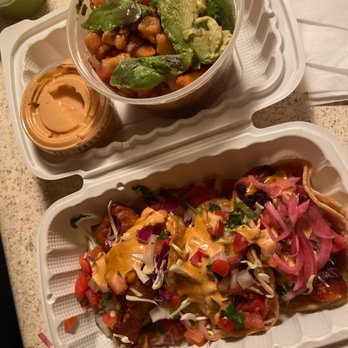 Los Tacos - seafood tacos - salmon, baja and garlic shrimp. Fresh Shrimp Ceviche - Tacos Near Me - Encinitas, California Los Tacos - seafood tacos - salmon, baja and garlic shrimp. Fresh Shrimp Ceviche - Tacos Near Me - Encinitas, California