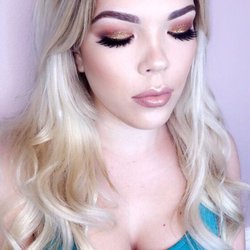 Makeup & Lash Extensions By Chris - Sparkly gold bday glam