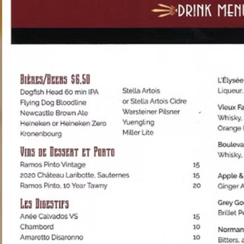 Café Normandie Restaurant - Their menu is not correct - French Near Me - Annapolis, Maryland