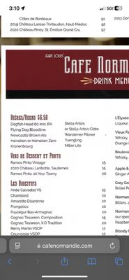 Menu photo 1 Café Normandie Restaurant Annapolis, MD