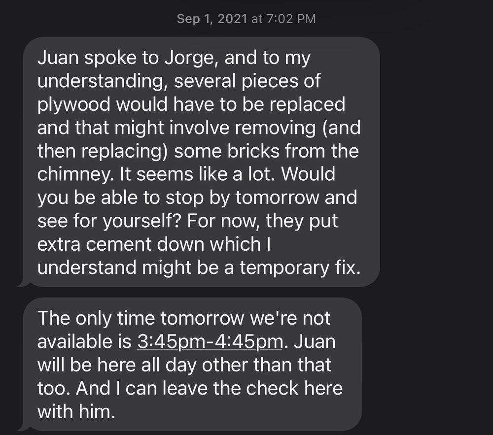 Slide of Perez Roofing