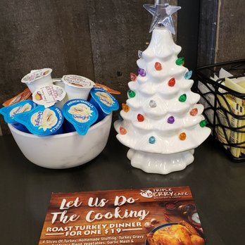 Triple Berry Cafe - a christmas tree and two bowls of coffee - Breakfast & Brunch Near Me - Crystal Lake, Illinois Triple Berry Cafe - a christmas tree and two bowls of coffee - Breakfast & Brunch Near Me - Crystal Lake, Illinois