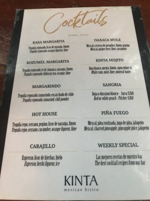 Menu photo 6 Kinta Mexican Bistro Cozumel, ROO