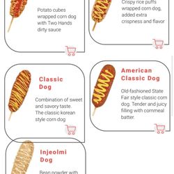 Two Hands Corn Dogs - Different styles.