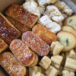 a variety of pastries in a box a variety of pastries in a box