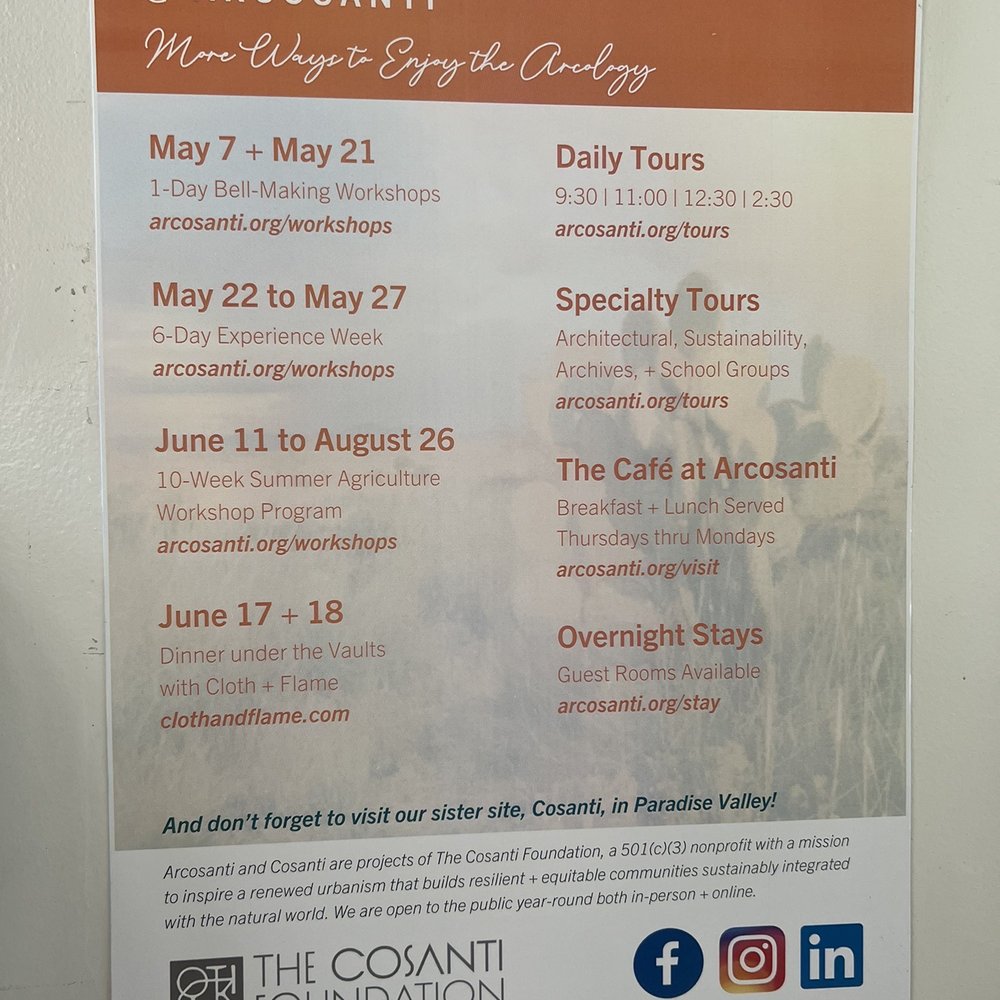 Arcosanti - 4/30/22 - Tours Near Me - Mayer, Arizona