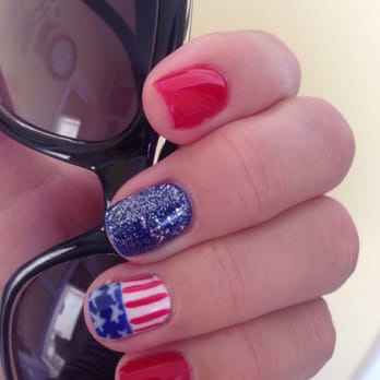 Sunset Nails - Red white and blue! - Nail Salons Near Me - San Francisco, California