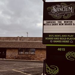 The Sanctum Tabletop Gaming Emporium - Ample parking. Easy to find--just off a major intersection.