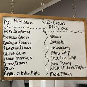 People's Cafe - List of the pie and ice cream flavors - Cafes Near Me - Cambridge, Minnesota