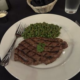14oz ribeye with peas 14oz ribeye with peas