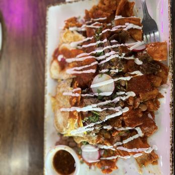 Madres Brunch - Chilaquiles rojos with birria - Breakfast & Brunch Near Me - Bellflower, California