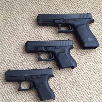 Glock - G21 Gen4 (top - 45 AUTO), G26 Gen4 (middle - 9x19), brand new (July 2014) made in Smyrna, Georgia, USA - G42 (bottom - .380). - Guns & Ammo Near Me - Smyrna, Georgia Glock - G21 Gen4 (top - 45 AUTO), G26 Gen4 (middle - 9x19), brand new (July 2014) made in Smyrna, Georgia, USA - G42 (bottom - .380). - Guns & Ammo Near Me - Smyrna, Georgia