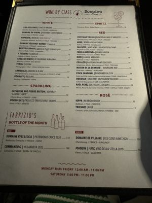 Menu photo 4 Sospiro Coral Gables, FL