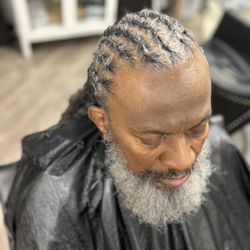 Luxury scalp and loc maintenance. Flat twists for men.