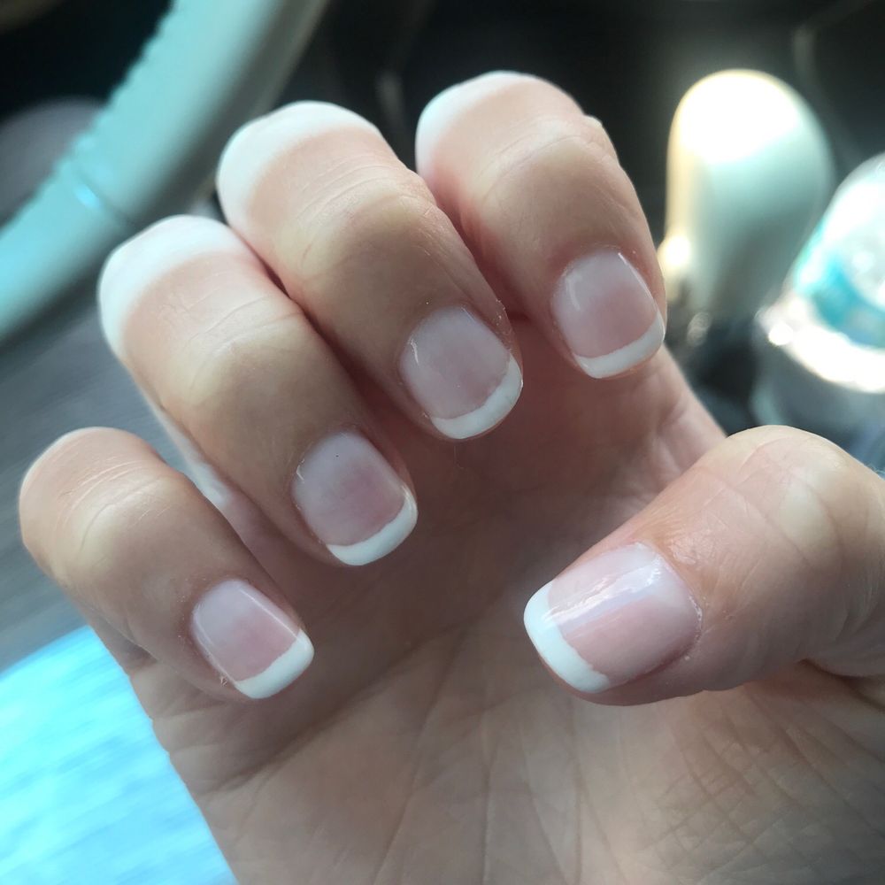Nails So Happy - uneven, choppy "french" manicure - Nail Salons Near Me - Jacksonville, Florida Nails So Happy - uneven, choppy "french" manicure - Nail Salons Near Me - Jacksonville, Florida