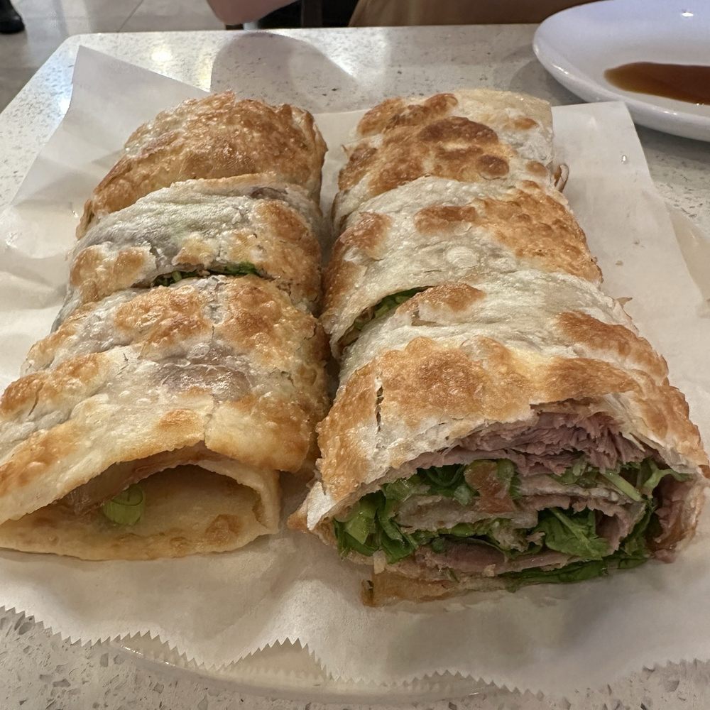 Pan Dumpling House - H4. Beef Roll Pancake - Chinese Near Me - Corona, California Pan Dumpling House - H4. Beef Roll Pancake - Chinese Near Me - Corona, California