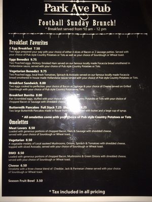Menu photo 6 Park Avenue Pub Chico, CA Menu photo 6 Park Avenue Pub Chico, CA