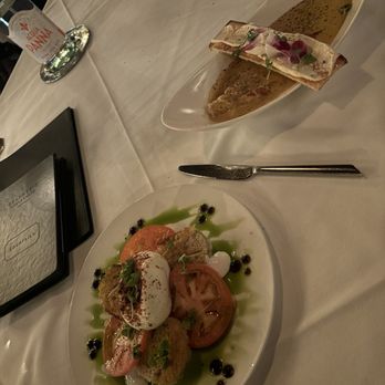Elliott's Steakhouse - Lobster bisque with Crème Fraiche crostini and Burrata salad - Steakhouses Near Me - Chandler, Arizona