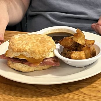 The Sea Biscuit Cafe - Ham biscuit with fried potatoes - Southern Near Me - Varnamtown, North Carolina The Sea Biscuit Cafe - Ham biscuit with fried potatoes - Southern Near Me - Varnamtown, North Carolina