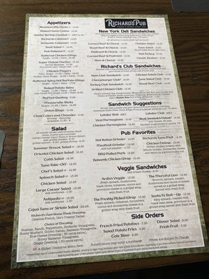Menu photo 4 Richard's Pub East Greenwich, RI