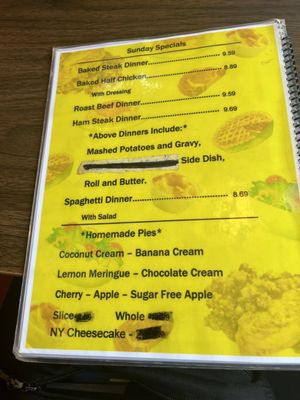 Menu photo 3 Sonny Boy Restaurant Bridgeport, OH
