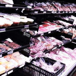 Schott's Meat Market - The side counter, with the majority of the 'packaged' meats.