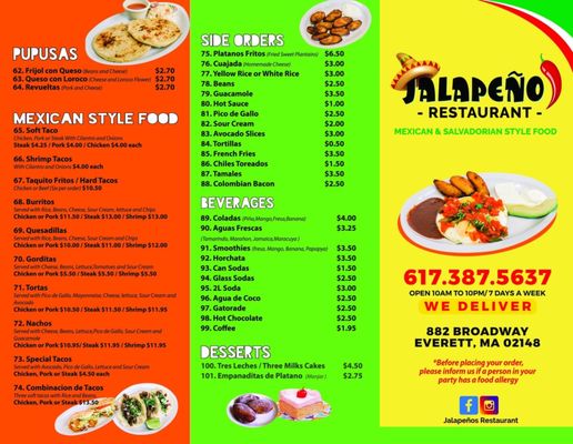 Menu photo 1 Jalapeno's Restaurant Everett, MA