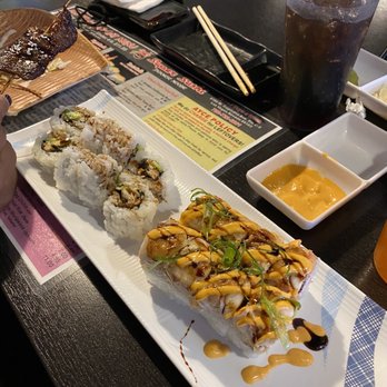 Super Sushi - Eel Avocado Roll, 2 Pieces Beef Skewer, Godzilla roll - Sushi Bars Near Me - Las Vegas, Nevada Super Sushi - Eel Avocado Roll, 2 Pieces Beef Skewer, Godzilla roll - Sushi Bars Near Me - Las Vegas, Nevada
