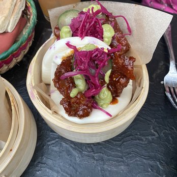 Beatnik On The River - Chicken bao buns - Cocktail Bars Near Me - Chicago, Illinois Beatnik On The River - Chicken bao buns - Cocktail Bars Near Me - Chicago, Illinois