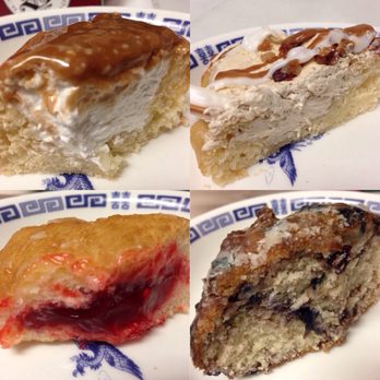 Beiler's Bakery - Salted Caramel and Maple Bacon on top; Strawberry-filled Glazed and Blueberry Scone below. - Bakeries Near Me - Philadelphia, Pennsylvania Beiler's Bakery - Salted Caramel and Maple Bacon on top; Strawberry-filled Glazed and Blueberry Scone below. - Bakeries Near Me - Philadelphia, Pennsylvania
