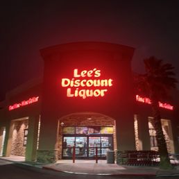 Exterior outside entrance of Lee's Discount Liquor - 02/07/2024 Lee's @ night time - Henderson, Nevada Exterior outside entrance of Lee's Discount Liquor - 02/07/2024 Lee's @ night time - Henderson, Nevada