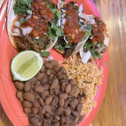 Salmon Taco Plate