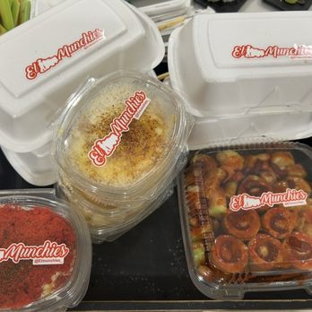 El Munchies - Esquite, elites with Hot Cheetos and original. Pepinos locos. - Mexican Near Me - Glendale, California