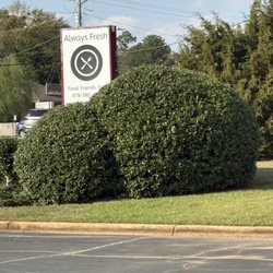 Always Fresh Neighborhood Market - Small sign on road, blink and you will miss it