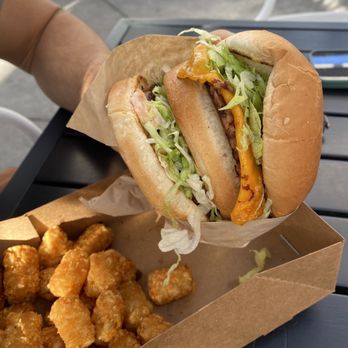 Nice Burger - The Big Guy with tots - Burgers Near Me - Santa Ana, California Nice Burger - The Big Guy with tots - Burgers Near Me - Santa Ana, California