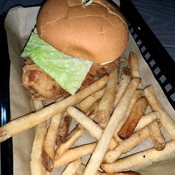 River Grille - Chicken sandwich with fries. - Seafood Near Me - Ormond Beach, Florida
