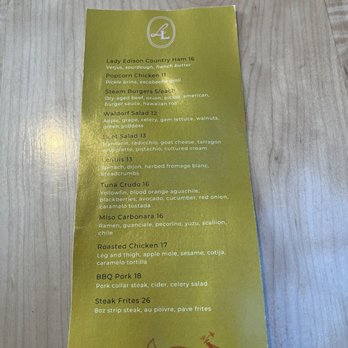 Littleleaf Luncheonette - The current evening menu (she said they will be making a few changes) - Coffee & Tea Near Me - Waukee, Iowa