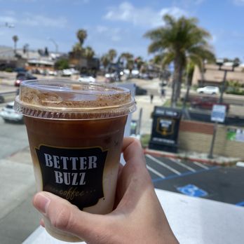Better Buzz - Horchata iced latte, and a view of the ocean from the rooftop deck! - Coffee & Tea Near Me - San Diego, California