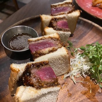 Himitsu - Rib-Eye Katsu Sando. So good but a little tough to eat - Sushi Bars Near Me - La Jolla, California