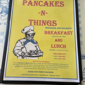 Pancakes N Things - a menu for pancakes n things - Pancakes Near Me - Chesapeake, Virginia