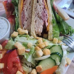 Andie's Sandwiches & Sports - Club sandwich & salad