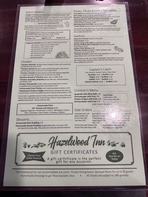 Menu photo 4 Hazelwood Inn Baltimore, MD