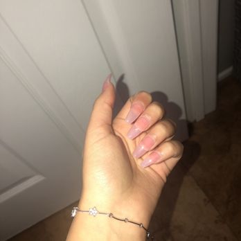Legends Nails & Spa - Clear pink nails by Nikki , love it! - Nail Salons Near Me - Rancho Cucamonga, California