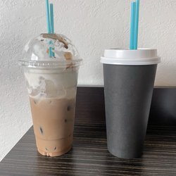 Kix Stand Espresso - 24 oz Irish Cream mocha breve + 20 oz Pumpin Pumpkin