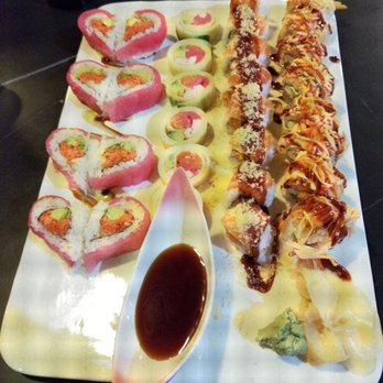 Sushi House - L-R lover roll, naruto roll, salmon lover roll, yummy roll - Sushi Bars Near Me - Fayetteville, North Carolina Sushi House - L-R lover roll, naruto roll, salmon lover roll, yummy roll - Sushi Bars Near Me - Fayetteville, North Carolina