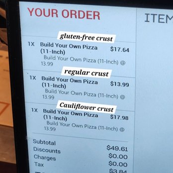 Blaze Pizza - August 2026 various crust option prices for build-your-own pizza - Salad Near Me - Roseville, California Blaze Pizza - August 2026 various crust option prices for build-your-own pizza - Salad Near Me - Roseville, California