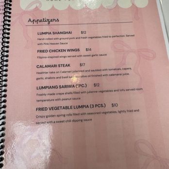 Pink Heaven - Menu - Filipino Near Me - San Dimas, California