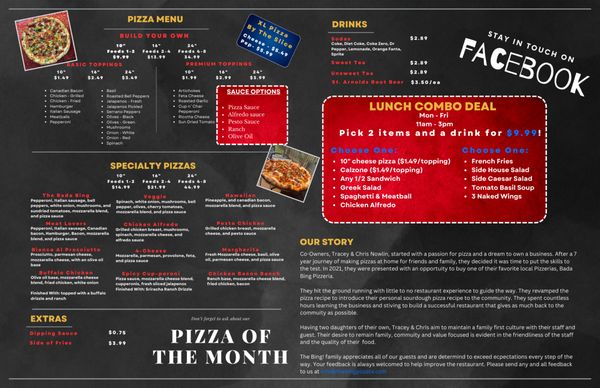 Menu photo 1 The Bing Pizzeria & Draft House Alvin, TX Menu photo 1 The Bing Pizzeria & Draft House Alvin, TX