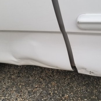 Fast Bumper & Body - Before dent on frame at door - Mobile Dent Repair Near Me Fast Bumper & Body - Before dent on frame at door - Mobile Dent Repair Near Me