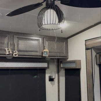 Old Glory Mobile RV Service - Living room pouring water in - RV Repair Near Me Old Glory Mobile RV Service - Living room pouring water in - RV Repair Near Me